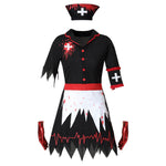 Vampire Costume Adult Zombie Nurse Cosplay Outfit Horror Ghost Bride Dress for Halloween