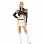 Pop Idol Costume Golden Black Stage Performance Outfit Cosplay Suit Full Set