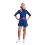 Addison Zombies Costume 3PCS Blue Addison Cosplay Outfit Top Shorts and Bracelet Set