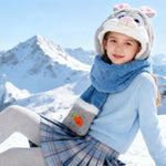 Officer Judy Plush Hat Scarf Nick Fuzzy Hooded Headwear Set Winter Warm Cosplay Accessories