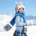 Officer Judy Plush Hat Scarf Nick Fuzzy Hooded Headwear Set Winter Warm Cosplay Accessories