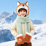 Officer Judy Plush Hat Scarf Nick Fuzzy Hooded Headwear Set Winter Warm Cosplay Accessories