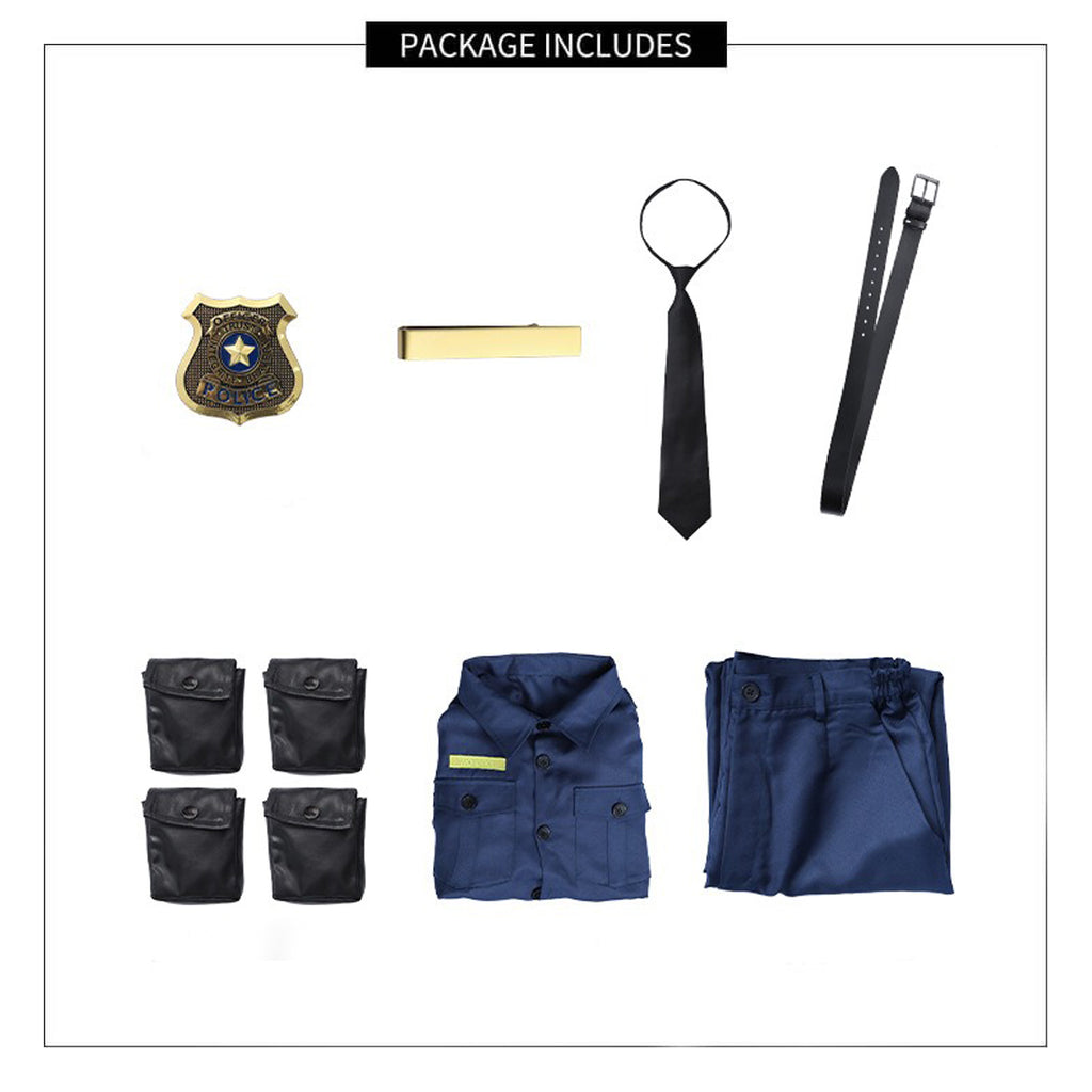 Bunny Police Uniform Unisex Navy Tops Pants Badge and Accessories for Cosplay Events