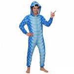 Gary The Snake Costume Blue Hooded Pajamas for Sleepwear Dress-up Party Halloween Cosplay