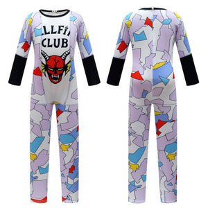 Kids Hellfire Club Jumpsuit Demogorgon Monster Costume Onesie for Boys Girls Halloween Cosplay