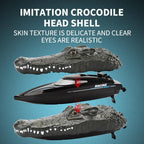 RC Racing Boat with Crocodile Head - Electric Racing Boat Remote Control Boat Pools Spoof Toy