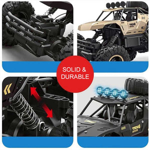 6-wheel RC Monster Truck with Double Motors & Strong RC Car Body 1/12 Full Scale All Terrain Remote Control Vehicle