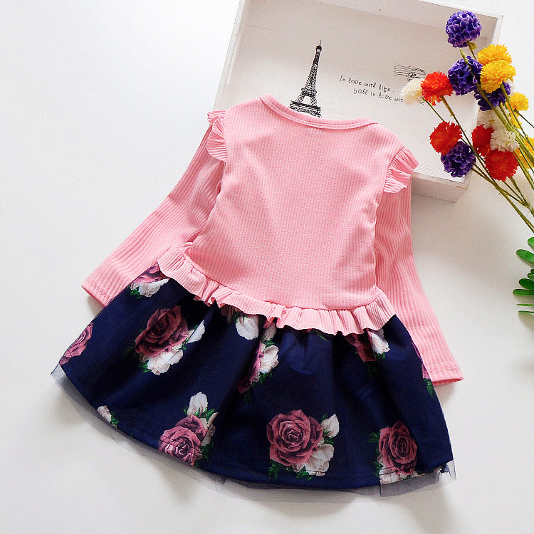 Girls Flower Dress Wedding Princess Party Pageant Formal Dresses for 1-4 Years