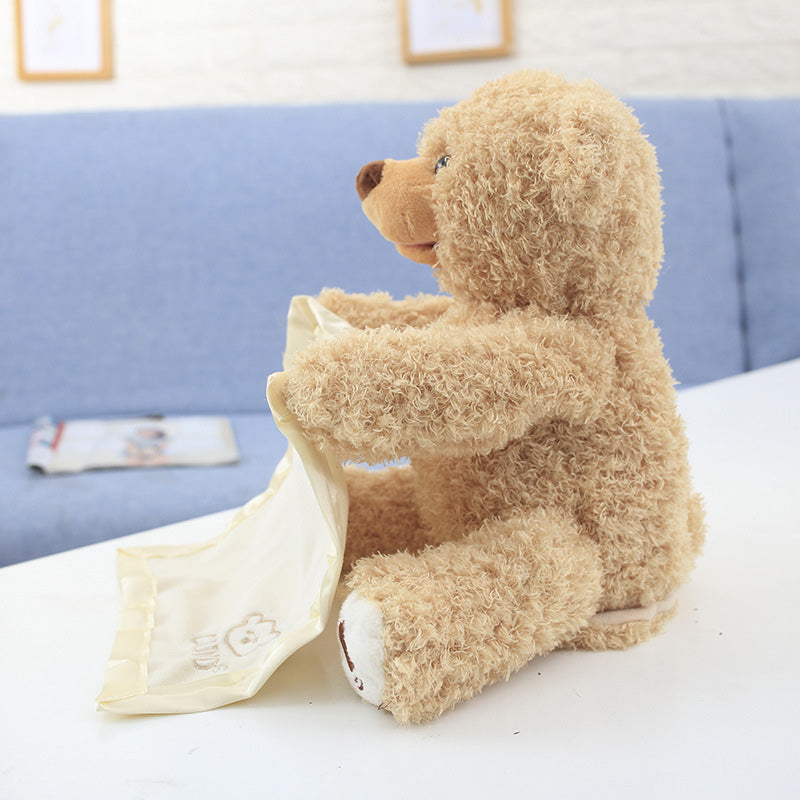 Adorable Peek-A-Boo Teddy Bear Animated Stuffed Animal Toys For Toddler