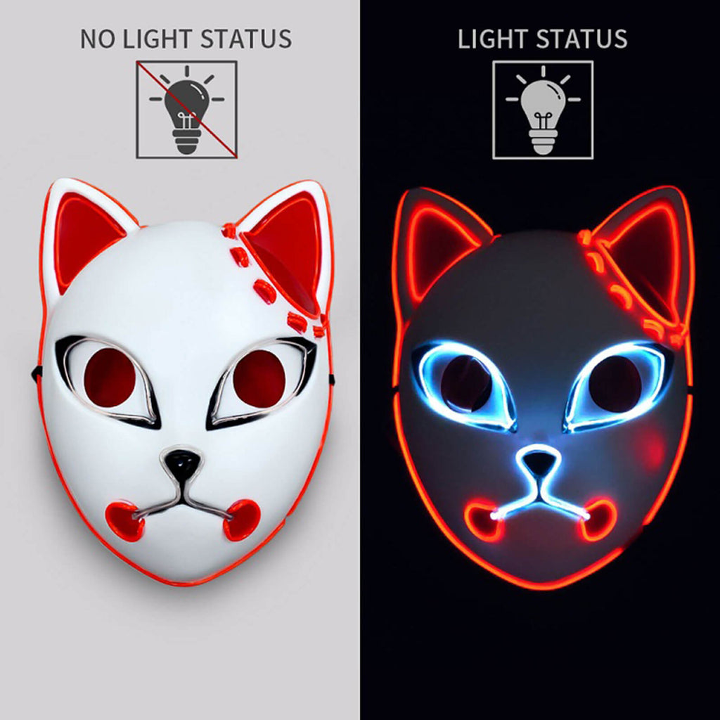 Tanjiro Sabito Mokomo Demon LED Mask Fashion Cosplay Mask Halloween Party Props