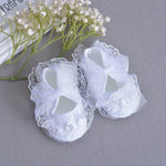 Newborn Baby Girl Shoes Lace Flower Soft Sole Anti-slip Prewalker 0-12M