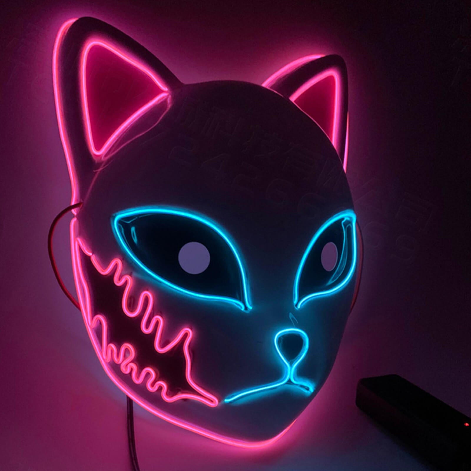 Tanjiro Sabito Mokomo Demon LED Mask Fashion Cosplay Mask Halloween Party Props