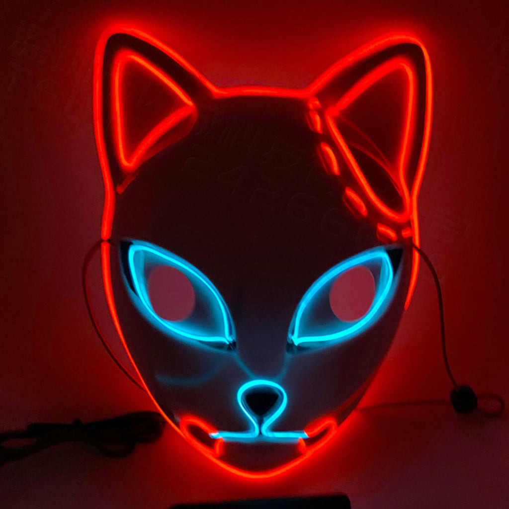 Tanjiro Sabito Mokomo Demon LED Mask Fashion Cosplay Mask Halloween Party Props