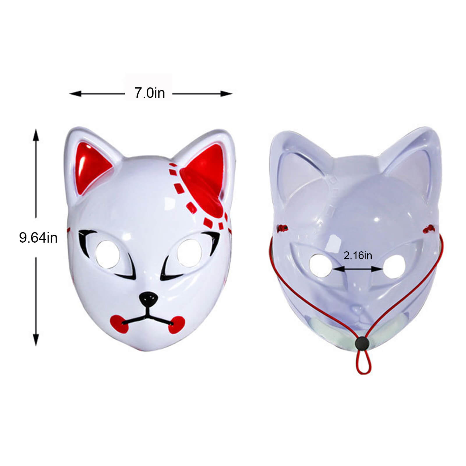 Tanjiro Sabito Mokomo Demon LED Mask Fashion Cosplay Mask Halloween Party Props