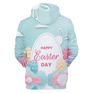 Easter Hoodie Bunny Funny Hooded Sweatshirt for Kids Adult Family Matching Easter Pullover Tops