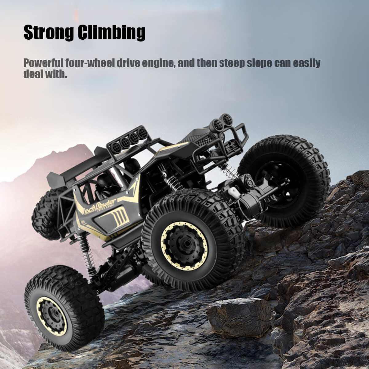 1/8 Super RC Rock Crawler Car 4WD Remote Control Monster Truck Climbing Buggy 2.4G Off-road RC Car
