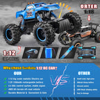 1/12 RC Monster Truck 4WD Remote Control Truck Off Road Rock Crawlers All Terrain Climbing Car