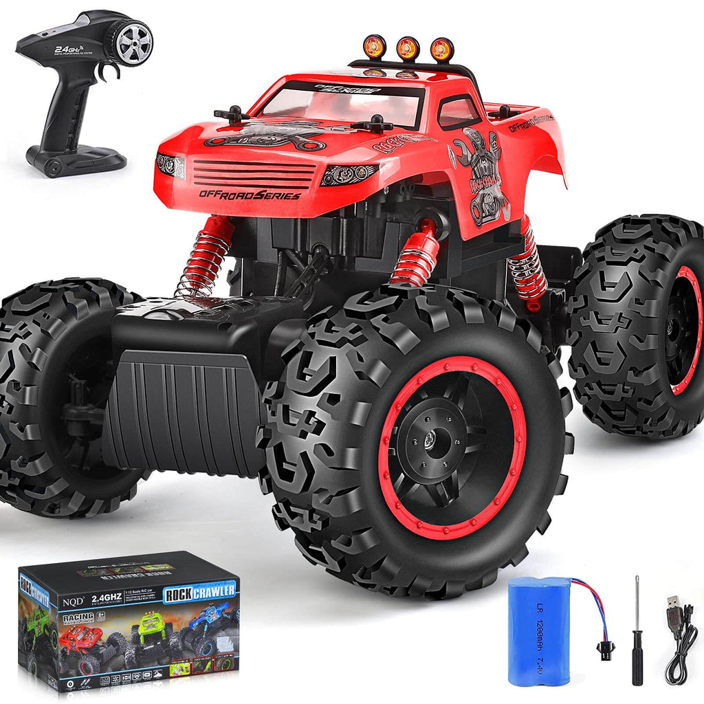 1/12 RC Monster Truck 4WD Remote Control Truck Off Road Rock Crawlers All Terrain Climbing Car