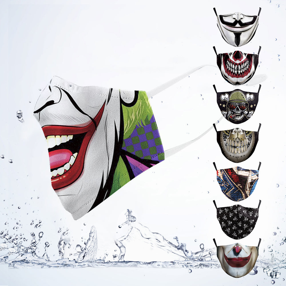 Reusable Face Masks 3D Washable Comfortable for Halloween Suprise