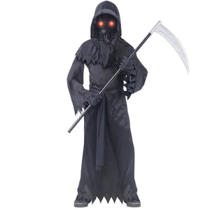 Kids Halloween Hell Devil Costume Scary Monster Phantom Grim Reaper Outfit for Masquerade Dress Up