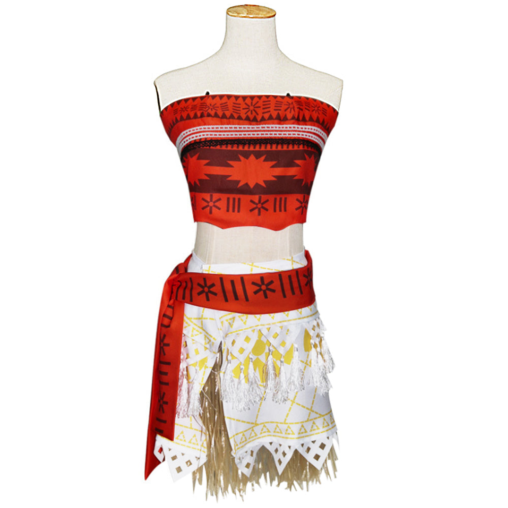 Princess Moana Costume Polynesian Dress Beach Dress Up Cosplay Outfits