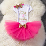 Baby Girl 1st 2nd Birthday Dress Baptism Tutu Toddler Dress