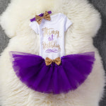 Baby Girl 1st 2nd Birthday Dress Baptism Tutu Toddler Dress