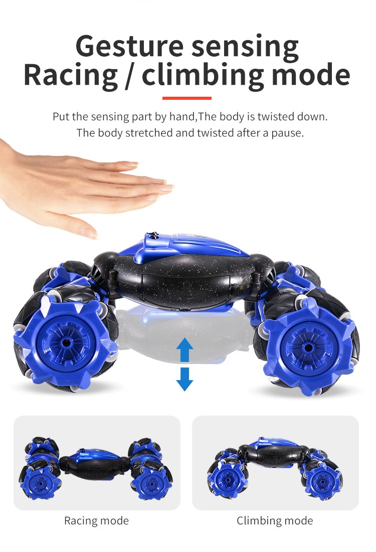 1:18 2.4G RC Watch Induction Gesture Off-Road Deformation Car 360° Flip Twist Stunt Car