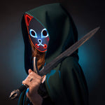 Tanjiro Sabito Mokomo Demon Slayer LED Mask Fashion Cosplay Mask Halloween Party Props