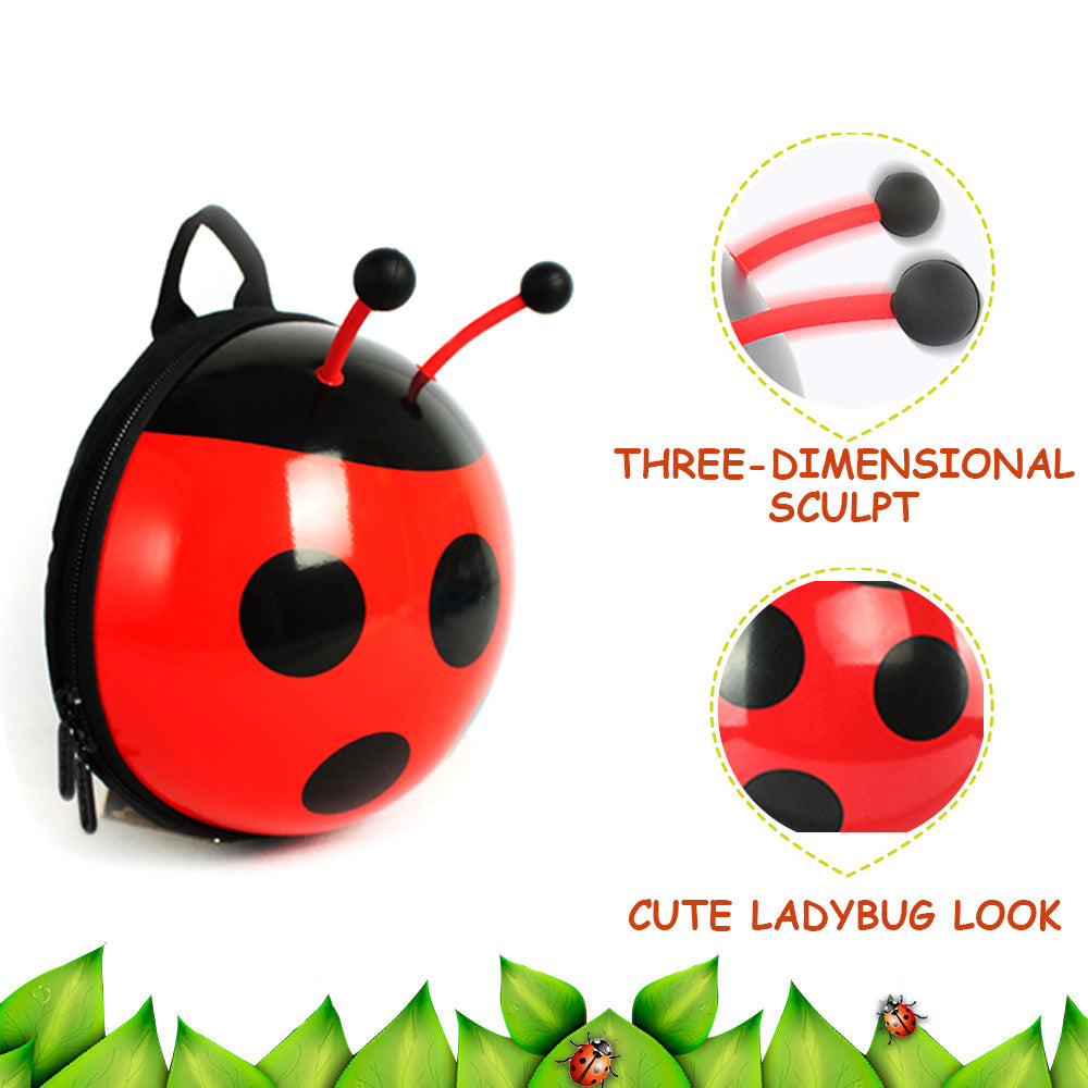 Kids Backpack with Leash Ladybug Cute Animal 3D Mini Backpacks for Kindergarten