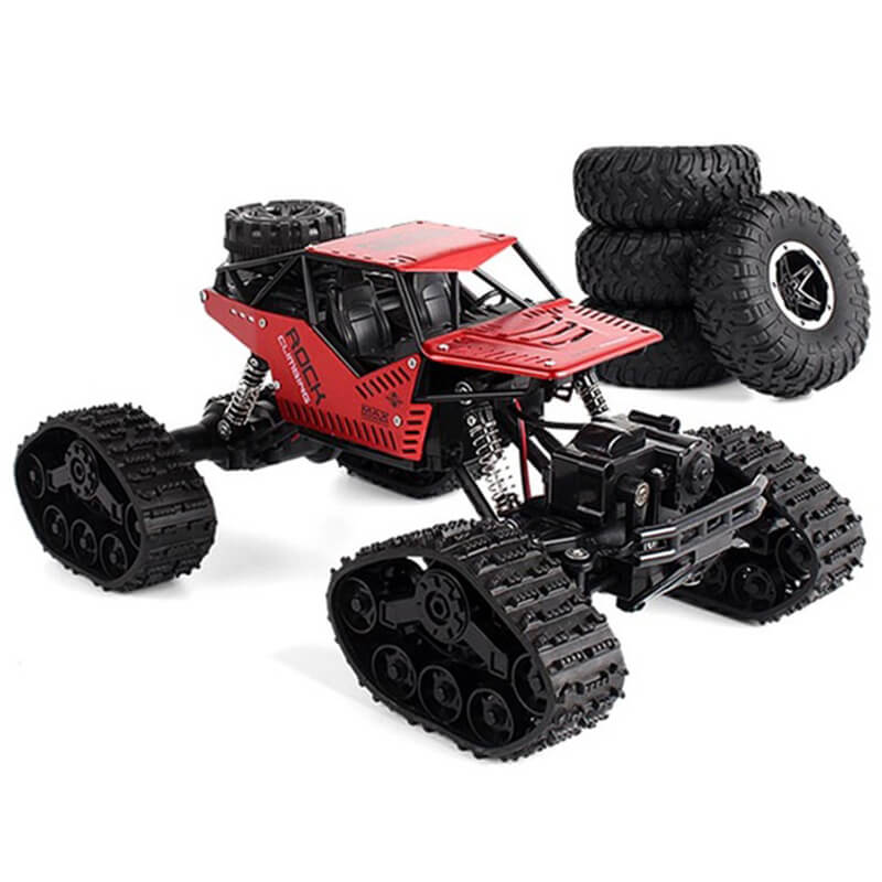 Kids 2 in 1 Off-Road Climbing Truck 4WD All Terrains RC Monster Trucks Crawler 2.4GHz Electric Toys