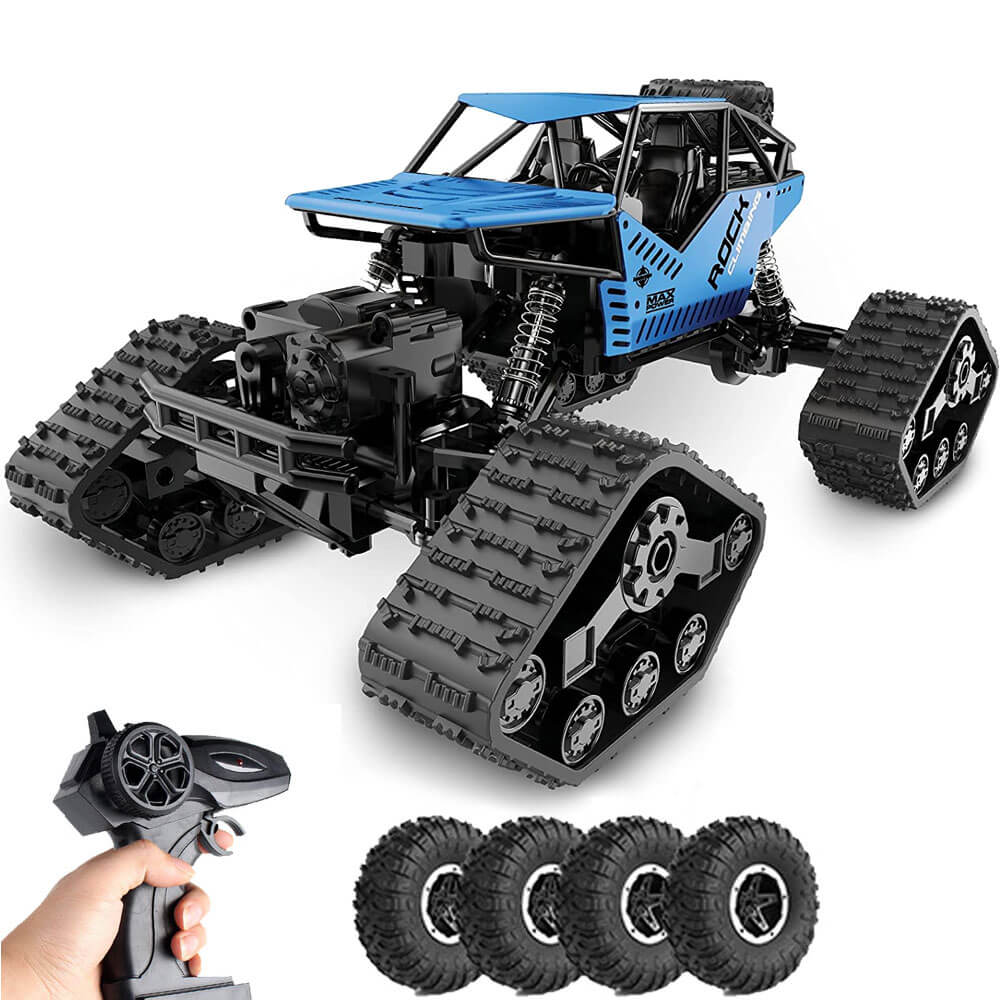 Kids 2 in 1 Off-Road Climbing Truck 4WD All Terrains RC Monster Trucks Crawler 2.4GHz Electric Toys