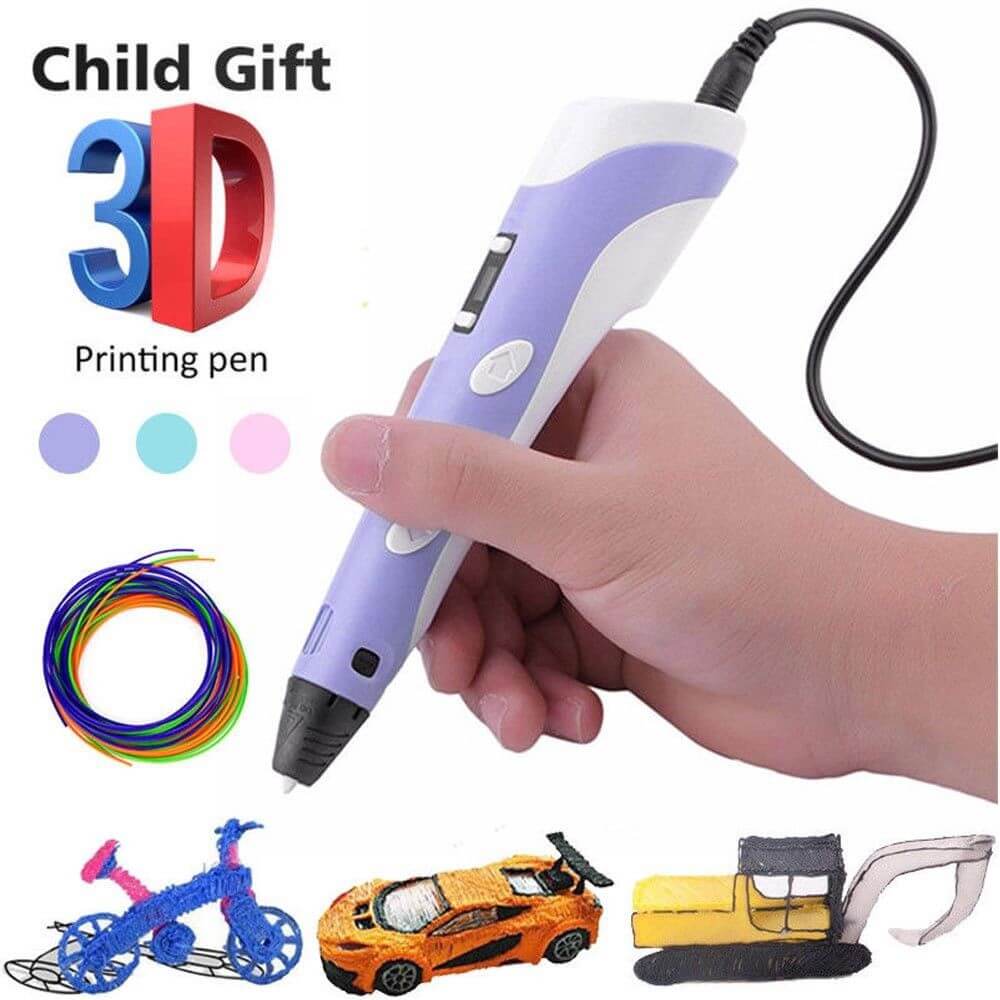 Kids 3D Pens Set 3D Printing Pen LCD Screen 100M PLA Filament Gift for  Children
