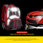 3D Car Waterproof Backpack Children Comic School Bag Book Bags
