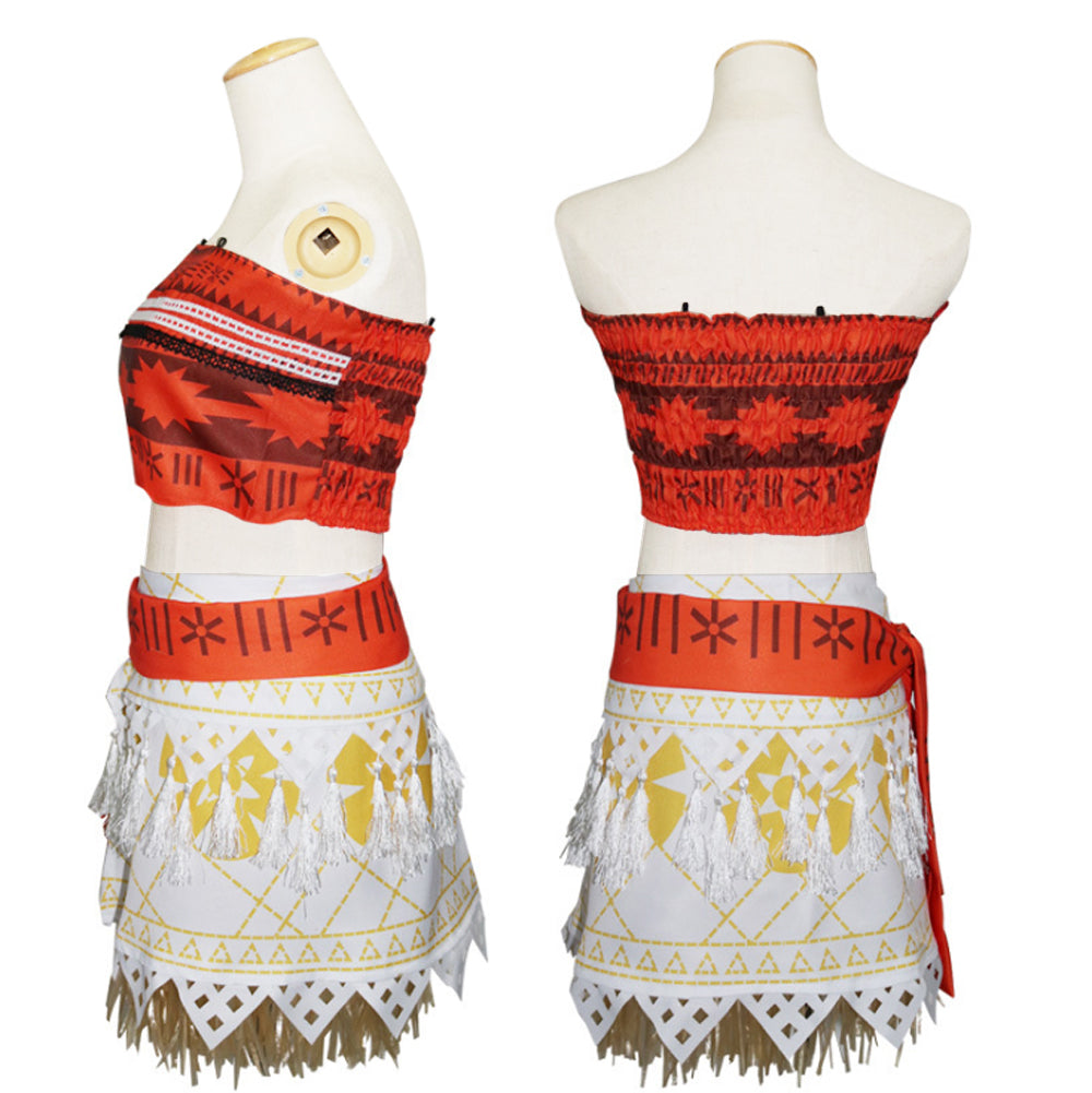 Princess Moana Costume Polynesian Dress Beach Dress Up Cosplay Outfits