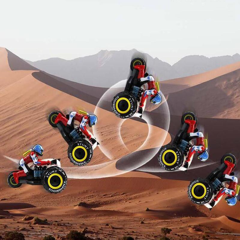 2.4Ghz RC Car Dirt Bike Amphibious Motorcycle Stunt Racing Vehicle Model For Children's Gift