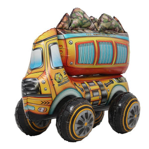 3D Construction Vehicle Party Balloon Aluminum Foil Engineering Vehicle for Children Birthday Decoration