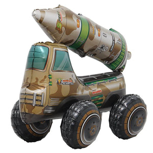 3D Construction Vehicle Party Balloon Aluminum Foil Engineering Vehicle for Children Birthday Decoration