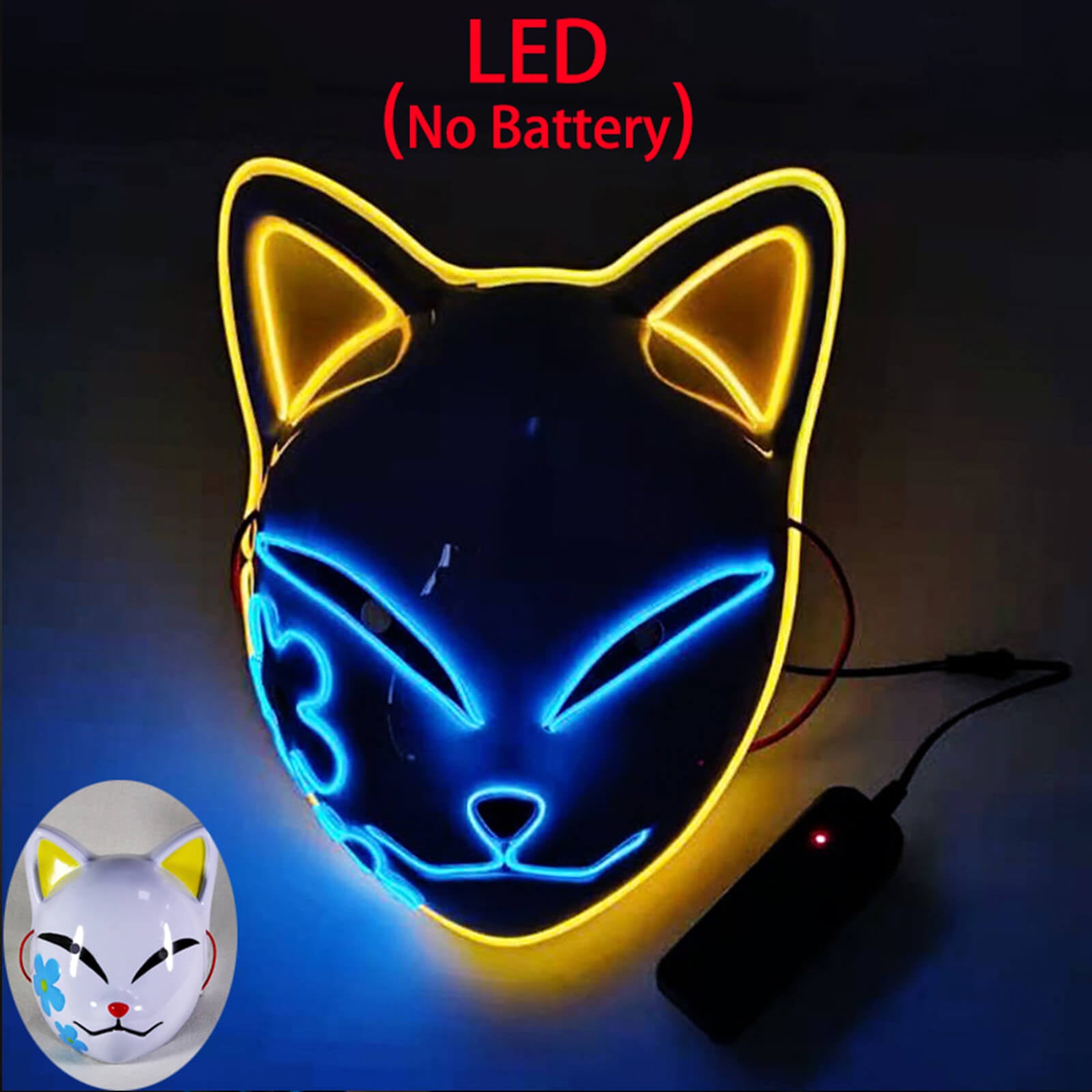 Tanjiro Sabito Mokomo Demon LED Mask Fashion Cosplay Mask Halloween Party Props