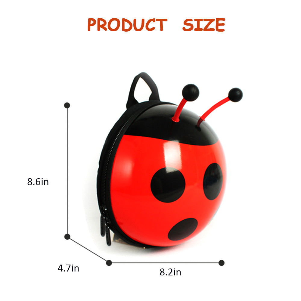 Kids Backpack with Leash Ladybug Cute Animal 3D Mini Backpacks for Kindergarten