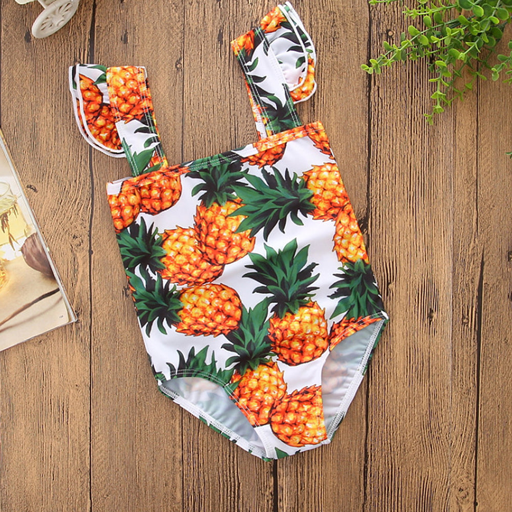 Hot One-piece Swimsuit  Pineapple Mother-Daughter Swimming