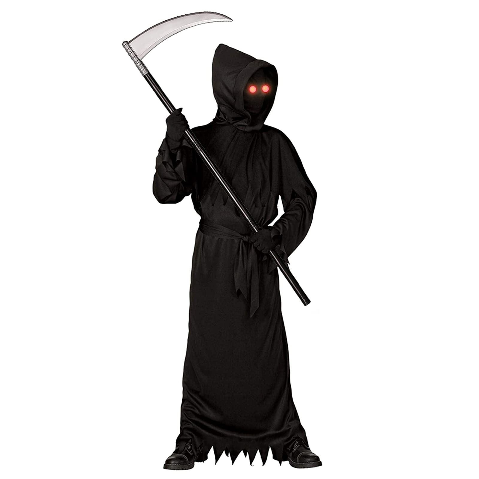 Kids Halloween Hell Devil Costume Scary Monster Phantom Grim Reaper Outfit for Masquerade Dress Up