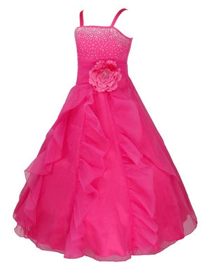 Formal Tulle Flower Girl Dresses for Toddler Little Big Girls