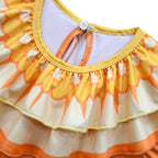Girls Pepa Dress Fancy Madrigal Family Party Cosplay Outfit for Kids Party Costume