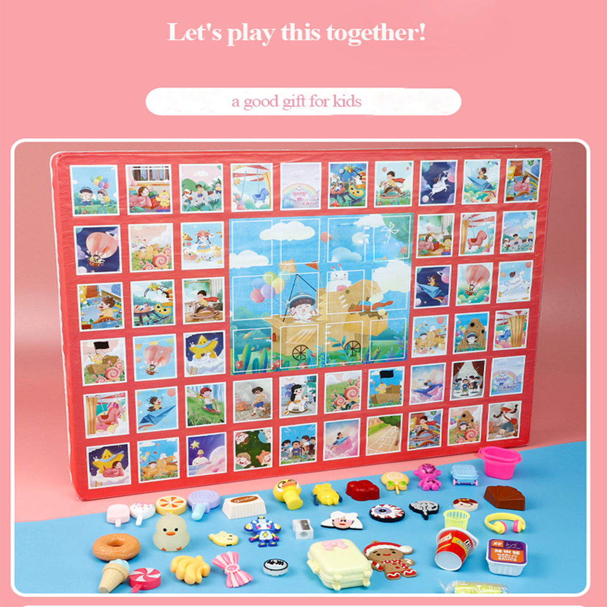 Kids Blind Box Get 60 Gifts with Poking 60 Holes Surprise Box Creative DIY Toys Children's Gift