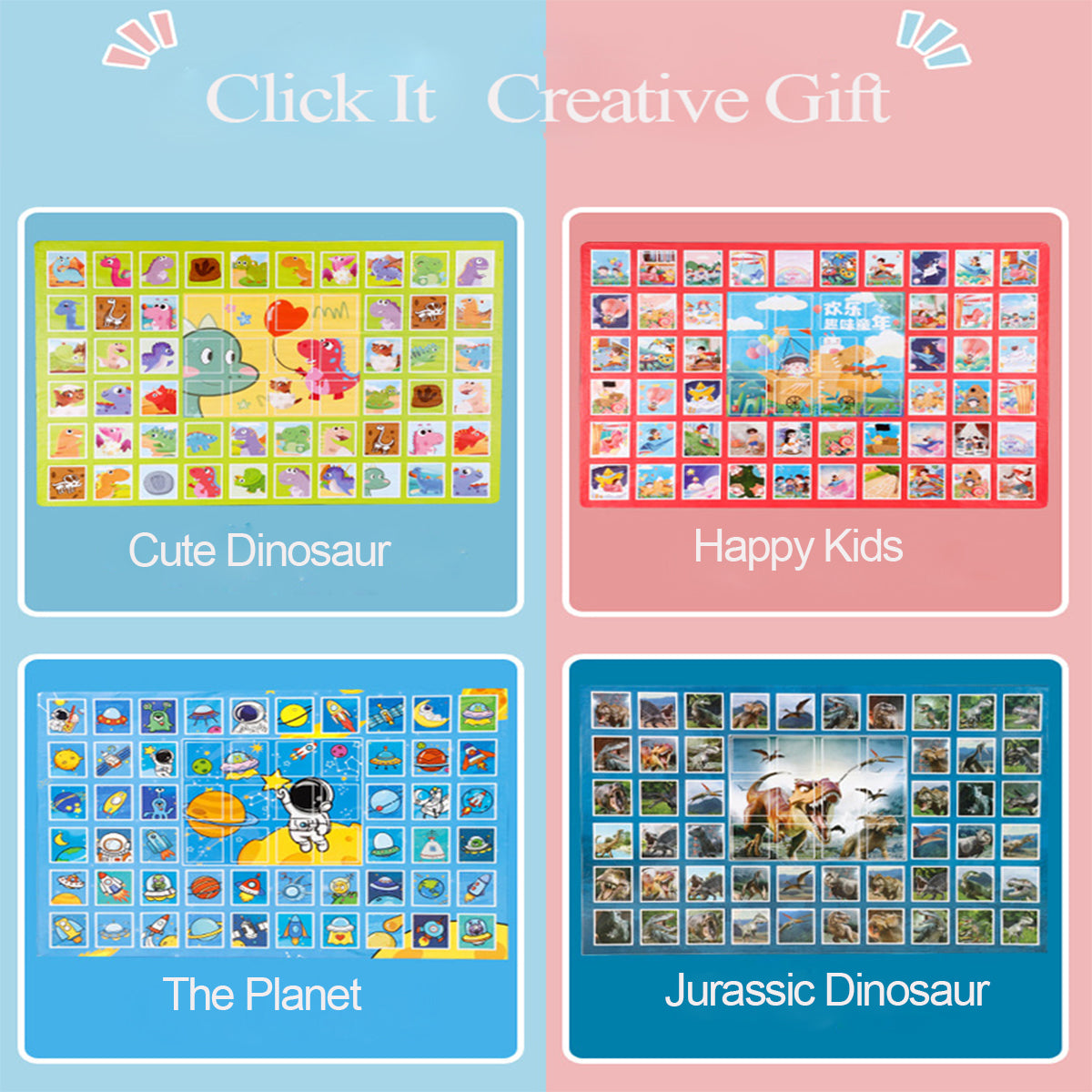 Kids Blind Box Get 60 Gifts with Poking 60 Holes Surprise Box Creative DIY Toys Children's Gift