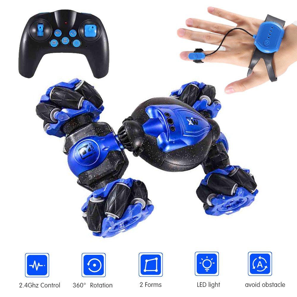 1:18 2.4G RC Watch Induction Gesture Off-Road Deformation Car 360° Flip Twist Stunt Car
