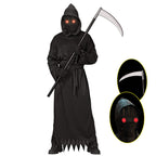 Kids Halloween Hell Devil Costume Scary Monster Phantom Grim Reaper Outfit for Masquerade Dress Up
