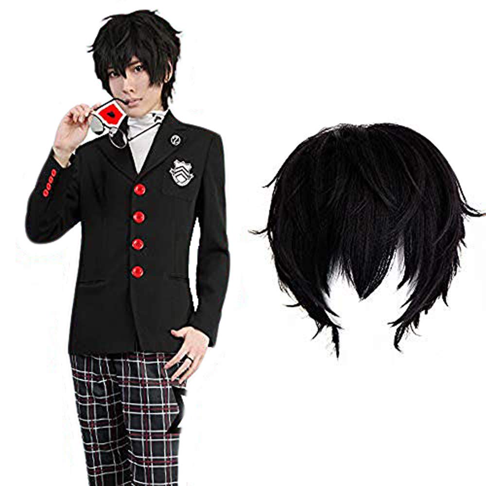 Teens and Adult Akira Kurusu Costume Full Set Persona 5 Joker Kasumi Wig Outfit for Women and Men
