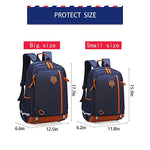 Children British Style Schoolbag High Quality Waterproof Backpack with Organizer Pockets